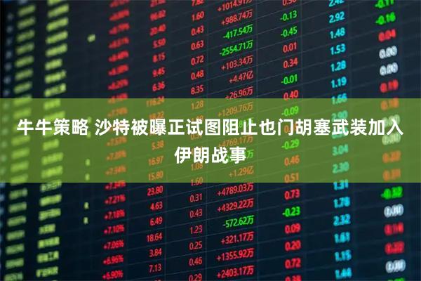 牛牛策略 沙特被曝正试图阻止也门胡塞武装加入伊朗战事